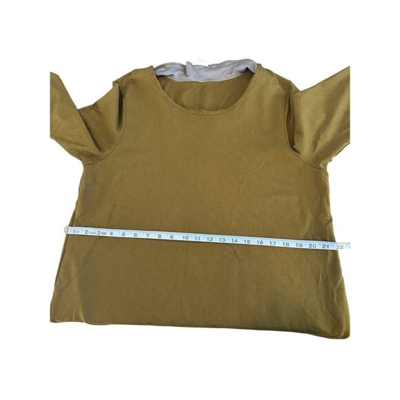 J. Jill Ponte Tunic Top Brown Basic 3/4 Sleeve Scoop Neck Basic Stretch Large - Picture 11 of 12